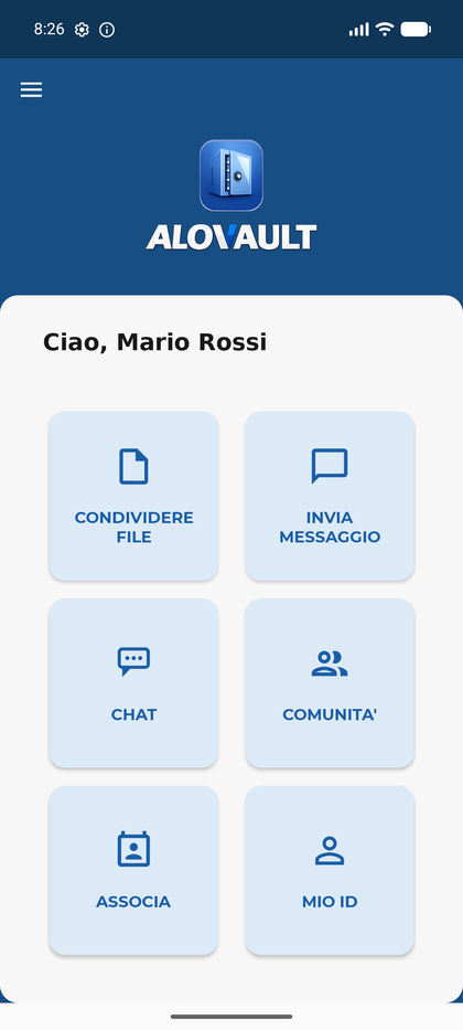 AloVault home screen